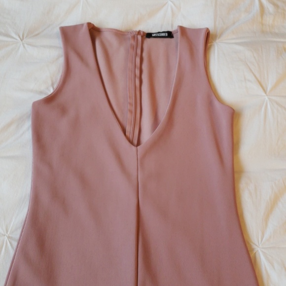 NWOT Plunge Front Split Midi Dress in Pink - Picture 3 of 6